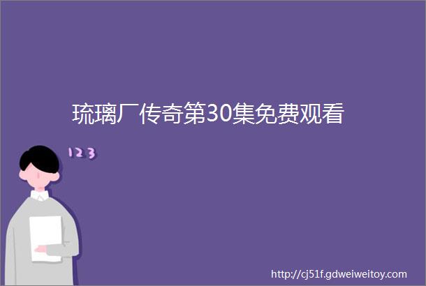 琉璃厂传奇第30集免费观看